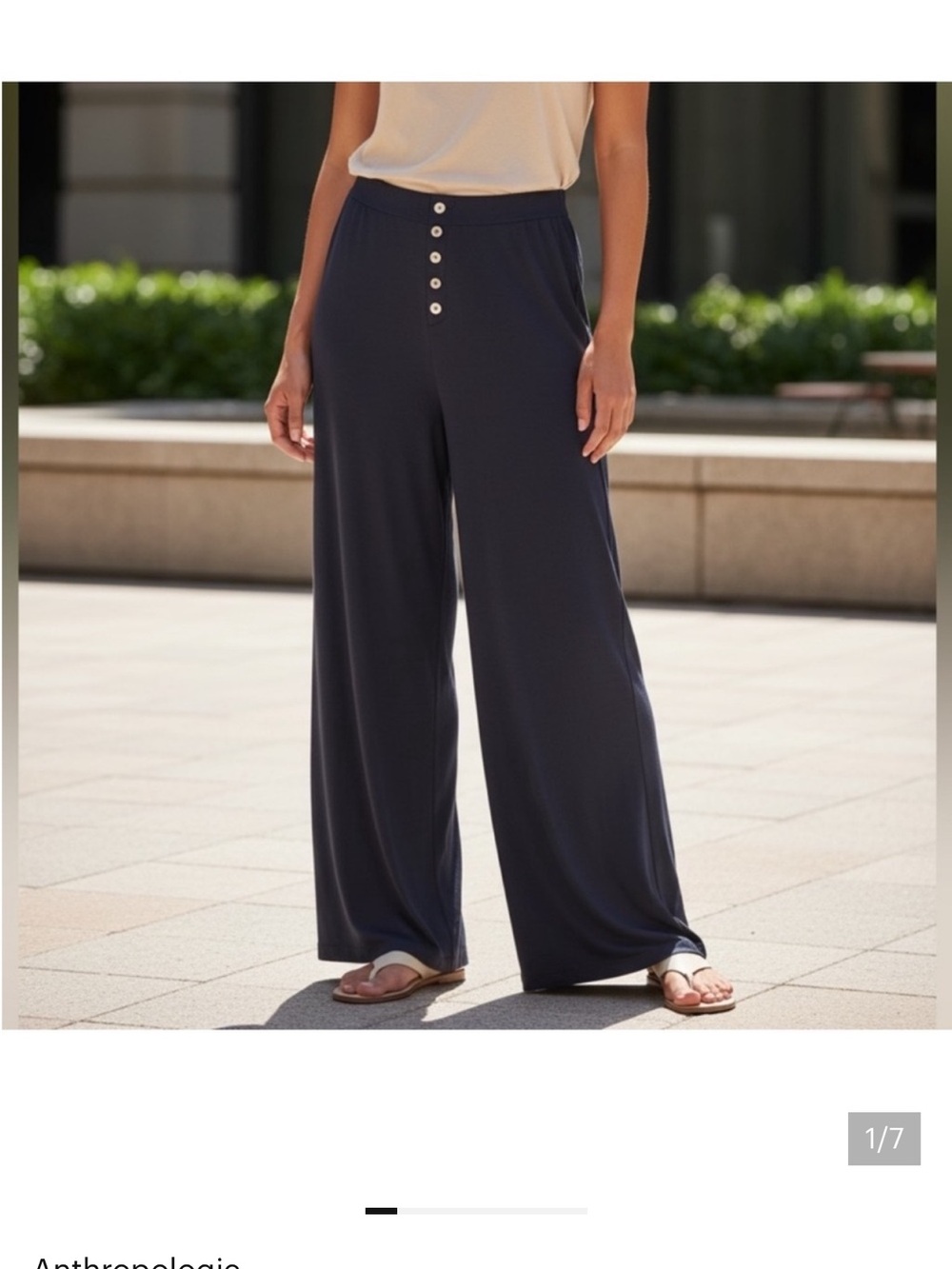 Anthropologie Women's Cozy PJ/ Lounge Pants Navy Blue Size Medium